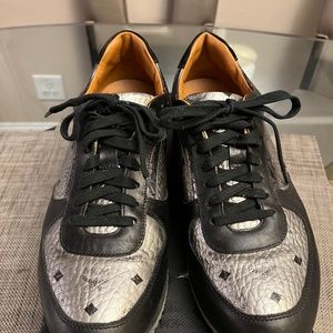 MCM black and silver sneakers